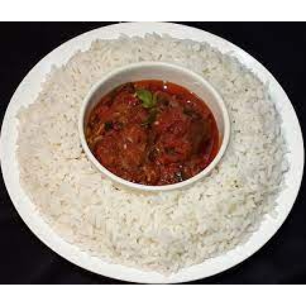 WHITE RICE & FRIED STEW