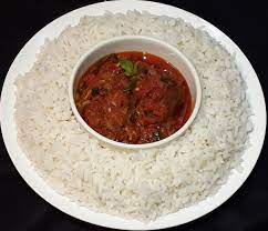 WHITE RICE & FRIED STEW